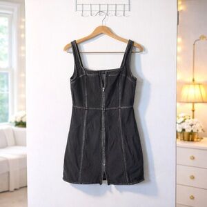 ✨Storia Denim Zip-Front Mini Dress - Spring Layering Size L